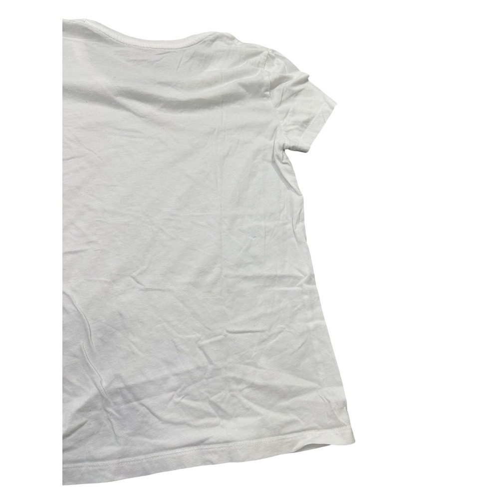 Nautica Womens White V-Neck Studded Logo T-Shirt 100% Cotton Small - Picture 7 of 7